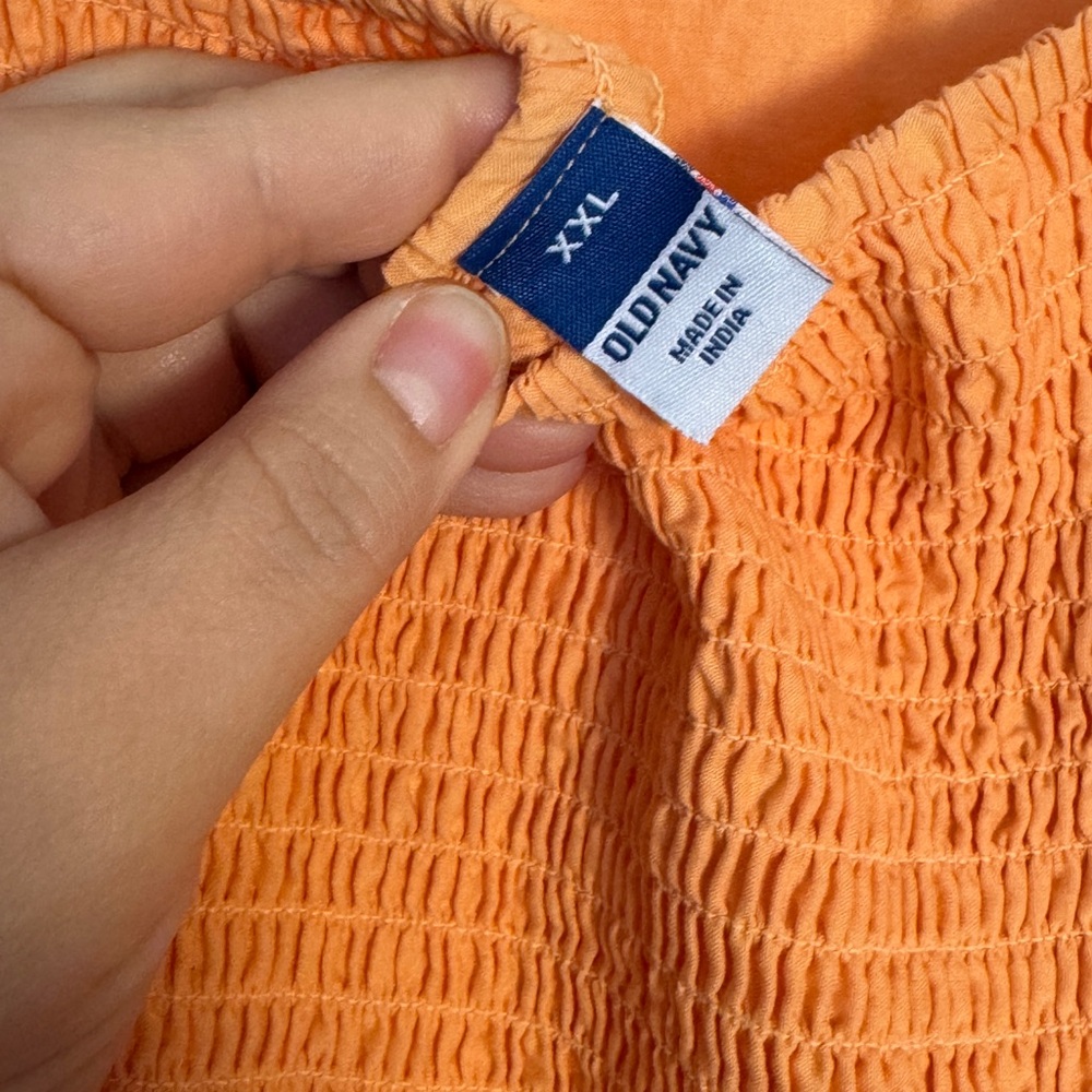 Old Navy Orange Floral Midi Dress - Picture 13 of 14